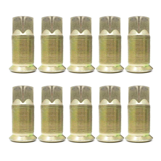 Ten M-131 LH Stud-Piloted Budd Wheel Inner Cap Nuts