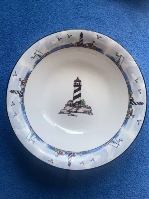 Coastal Lighthouse 9" Round Serving Bowl By Totally Today (Discontinued)