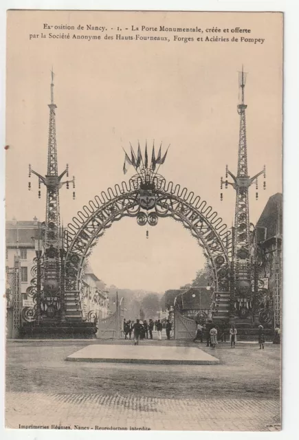 NANCY - M. & M. - CPA 54 - Exposition de Nancy 1909 - Porte des Acieries Pompey