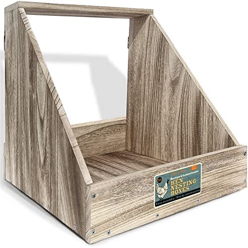 Single Compartment Hens Nesting Box, Chicken Coop Accessories, Wood Nesting B...