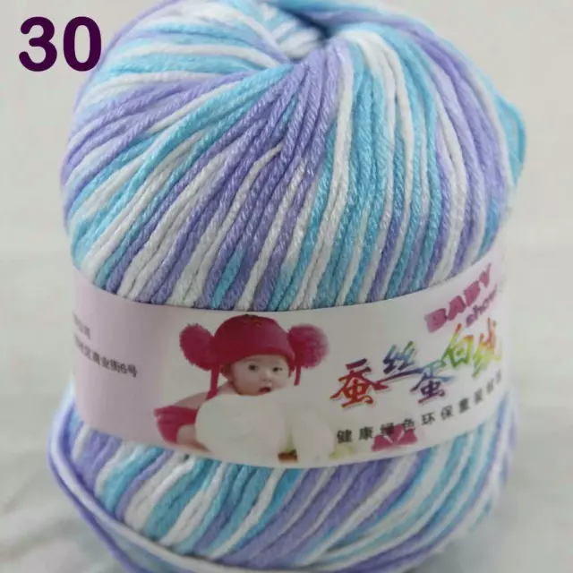 Sale 1 Balls x 50g DK Baby Soft Cashmere Silk Wool Hand Knitting Crochet Yarn 30