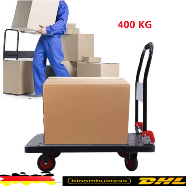 400 kg di portata pieghevole carrello con staffa scorrevole carrello piattaforma con maniglia
