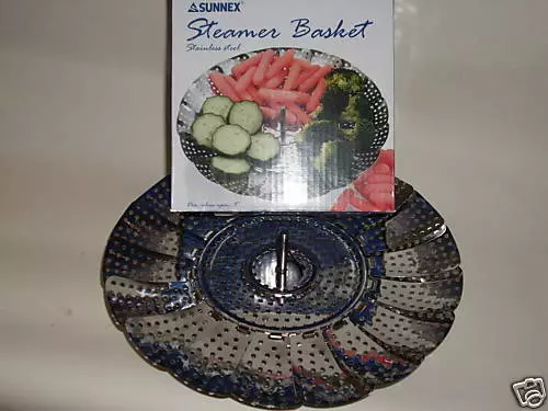 Sunnex Stainless Steel Small Folding Steamer Basket 23cm 2050