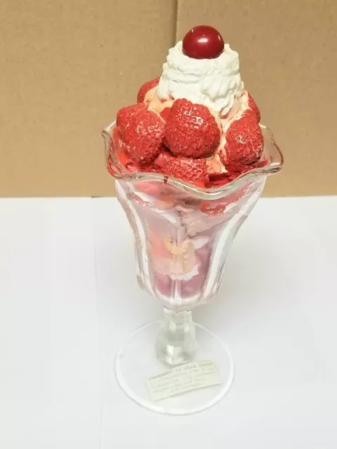 Vintage 1955 Samisco Display Co. 8.5" Strawberry Sundae