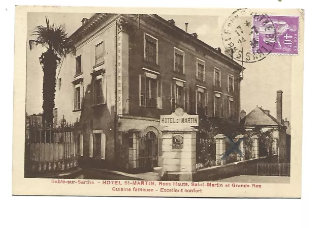 72 - Sable Sur Sarthe - Hotel Saint Martin