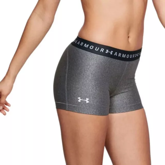 Under armour Donna Grigio Indumento Caldo Elasticizzato Pantaloncini Taglia L