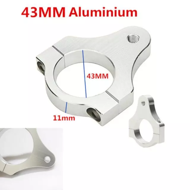 43mm Diameter Steering Damper Fork Clamp Bracket Aluminum Alloy For Motorcycle