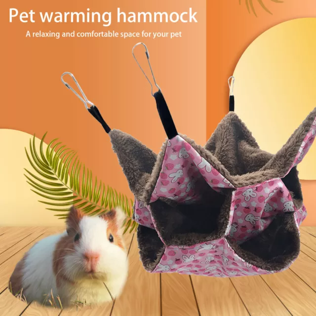 Hamster Hammock Guinea Pig Hanging Bed Cute Thermal for Ferret Kitten Squirrel 3