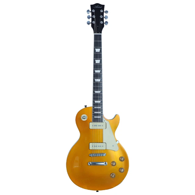 Artist LP59GT90 Les Paul Electric Guitar Gold Top with P90 Style Pickups CoilTap