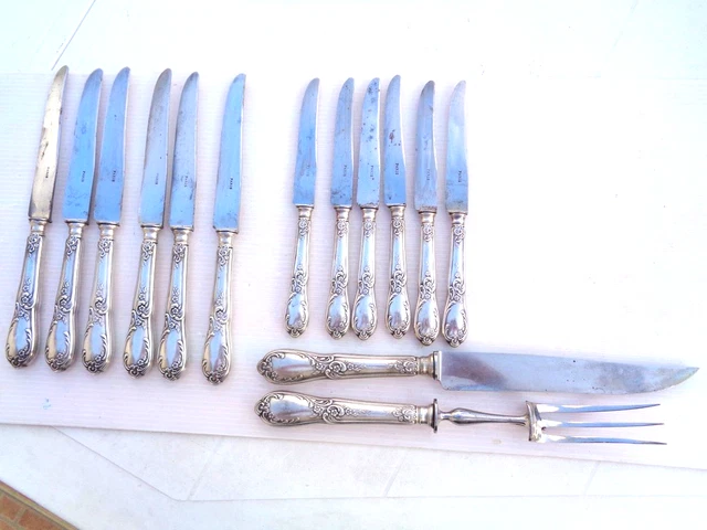 Lot Ancien De Couverts En Métal Pour Dinette De Poupée - Jouet Vintage France