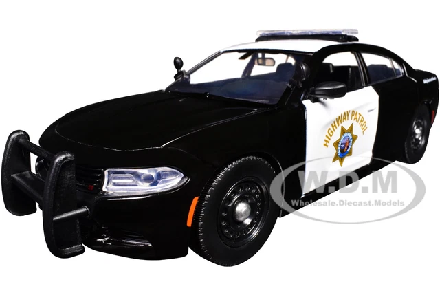 WELLY 2008 Chevy Tahoe Police SUV Diecast Model - 4.5" Black With Opening Doors (43607BP)