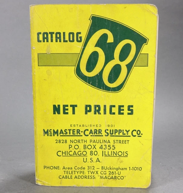 McMaster Carr Supply Catalog #68 ASBESTOS Clutch Facings Brake Lining Clothing.