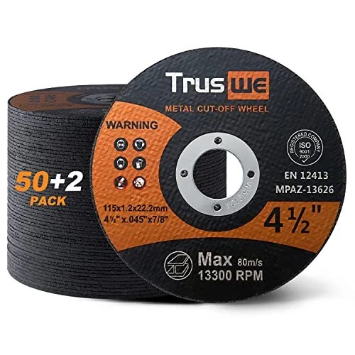 Cut Off Wheels 52 Pack,4 1/2 Inch,0.45 USD/Pack,Metal and Stainless Steel Cut...