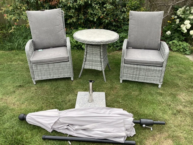 ALDI ANTHRACITE RATTAN Garden Corner Sofa Egg Bistro Set And