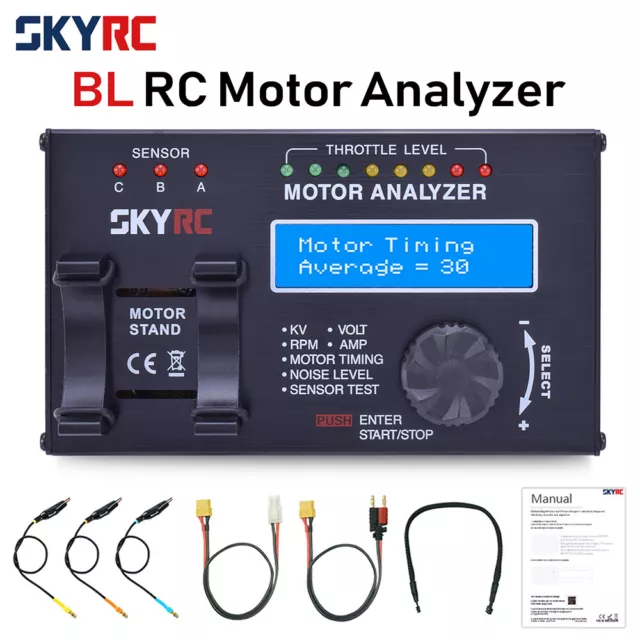 Analizador de motor SKYRC BL analizador de motor eléctrico sin escobillas LCD para motor de automóvil de radiocontrol