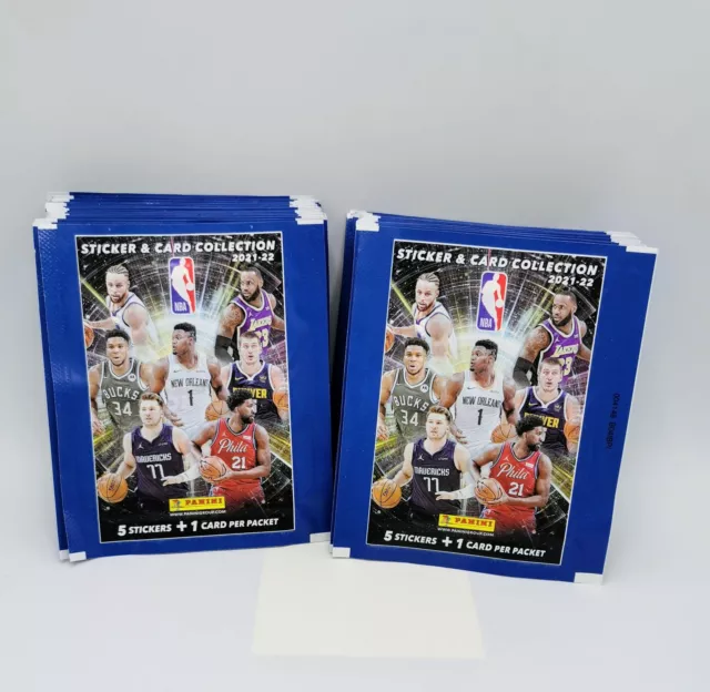 NBA Stickers & Card 2021 2022 50 bustine figurine Panini da box v. Promo