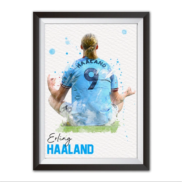 MANCHESTER CITY ERLING Haaland Pop Art Football Picture £3.69 PicClick UK