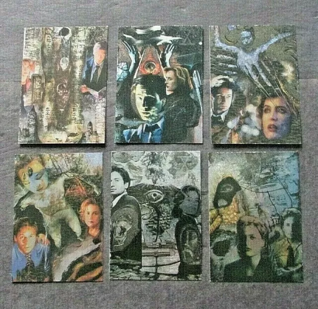 THE X FILES SEASON 2 SET OF SIX ETCHED FOIL CHASE CARDS i1 - i6 (TOPPS)