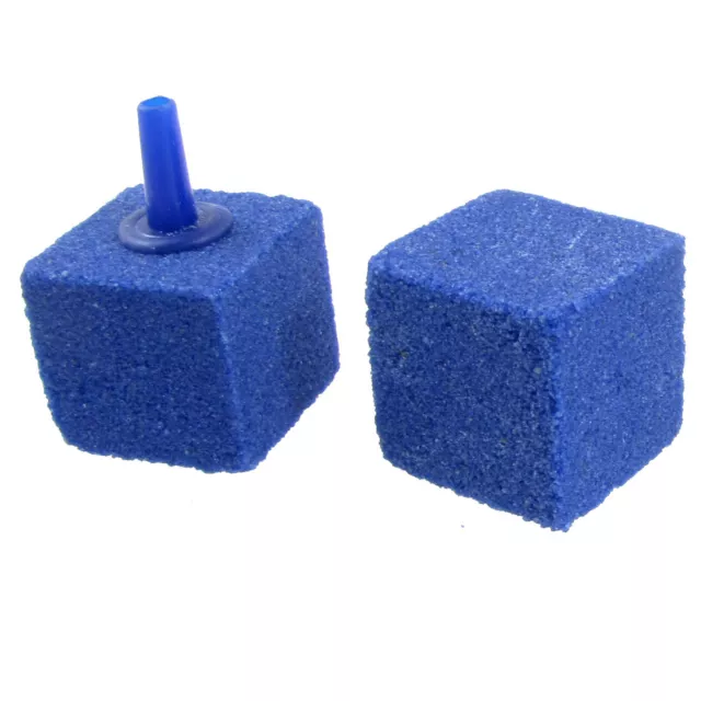 2 x cubo Burbuja azul Piedra de aire para Pecera Acuario