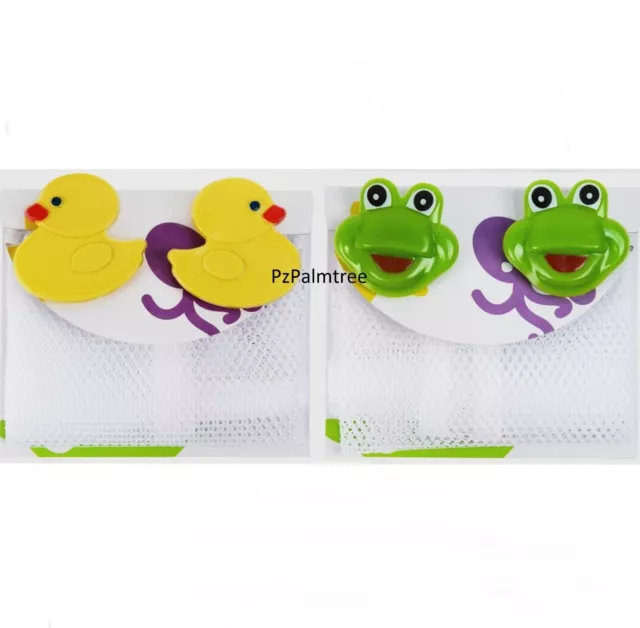 Kids Baby Bath Time Toy Bag Mesh Storage Frog Duck Organiser Bathroom 0+