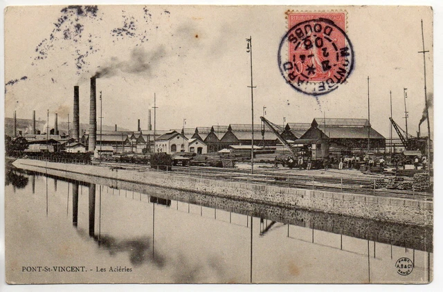 PONT SAINT VINCENT - Meurthe et Moselle - CPA 54 - vue sur les acieries