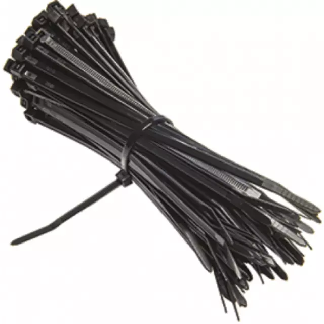 Natural Black Nylon Cable Ties Zip Ties Wraps - Various Sizes - Packs of 100