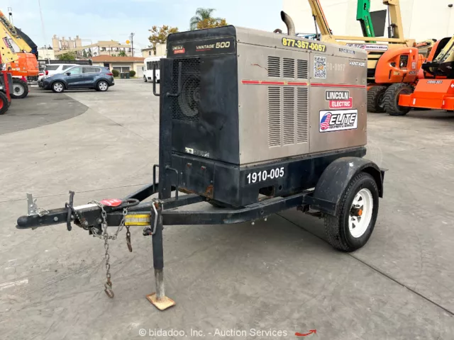 2011 Lincoln Vantage 500D 500 AMP Towable Welder Generator Gen Set S/A bidadoo