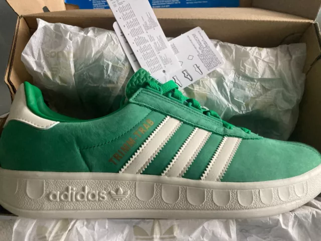 Adidas trimm trab green and sales white