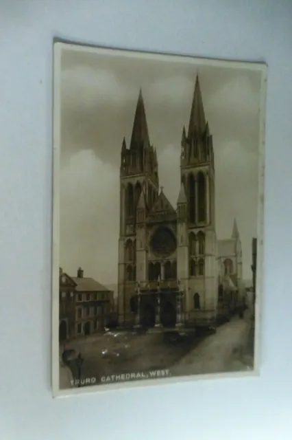 B103 TRURO CATHEDRAL West Real Photo Postcard 1929