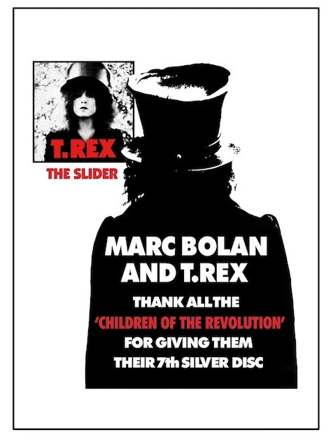 T REX - Marc Bolan Children Of The Revolution Slider Promo Poster £15. ...