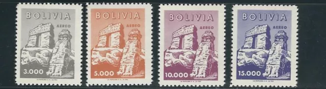 Bolivie 1960 Gate De Le Soleil At Tiahuanecu (Scott C208-11) VF MNH Frais