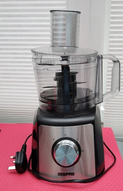 Geepas 1200W Food Processor Blender Chopper Grater Dough Mixer 2 Speed & Pulse
