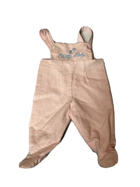 Vintage 1962 Chatty Baby Doll Pink Overall One Piece Outfit Clothing