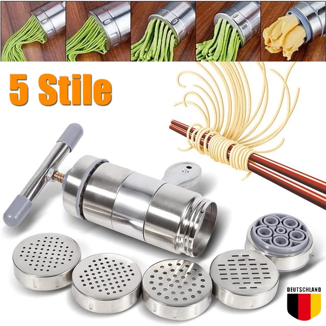 5 in 1 Nudelmaschine Lasagne Spaghetti Pastamaker Küche Pastamaschine Edelstahl