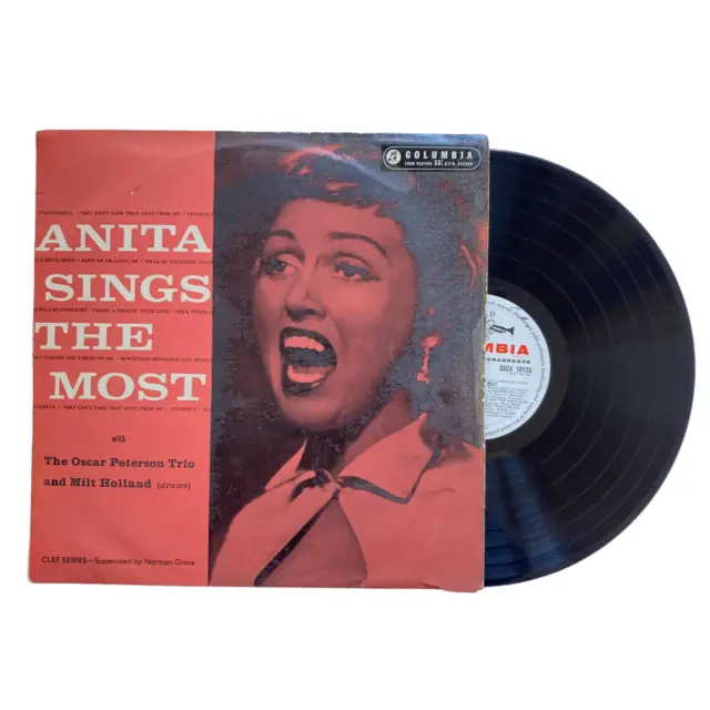 Anita O'Day ‎– Anita Sings The Most Vinyl Record LP Album UK 1957 Jazz Columbia