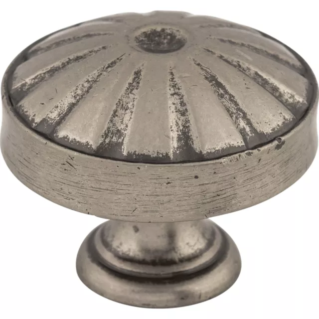 Top Knobs Cabinet  Hudson Knob 1 1/4 Inch Pewter Antique