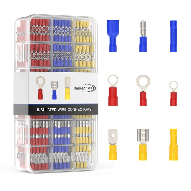 Nylon Rundstecker Rundsteckhülsen 0,5 Mm² - 2,5 Mm² Kabelschuhe Kabelverbinder E - Foto 8