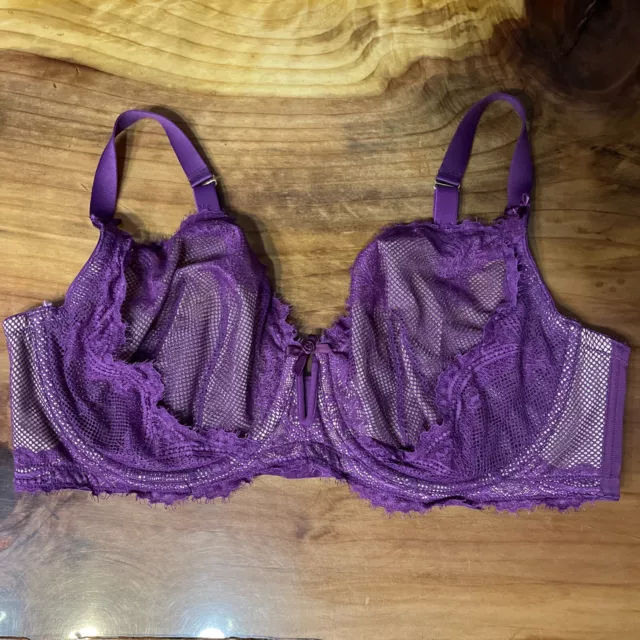 CACIQUE BRA WOMENS 44DD Balconette Lightly Lined Underwired Sexy