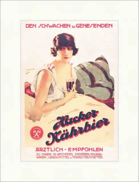 Hacker Nährbier Julius Ussy Engelhard Werbeplakat Kunstdruck Plakatwelt 153