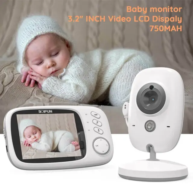 Babyphone Kabellos mit Kamera und 3,2 Zoll LCD VOX Temperaturüberwachung 3