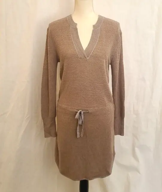 Brochu Walker Designer Brown Wool Blend Tunic Sweater Dress XS
