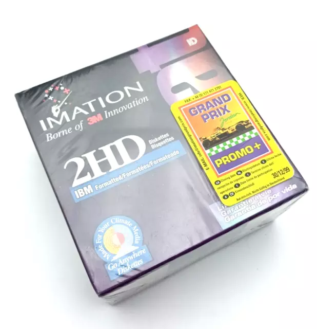 Imation 2HD Disk Formatted 1.40MB High Density 3.5 Pack de 10 Disquettes NEUVES