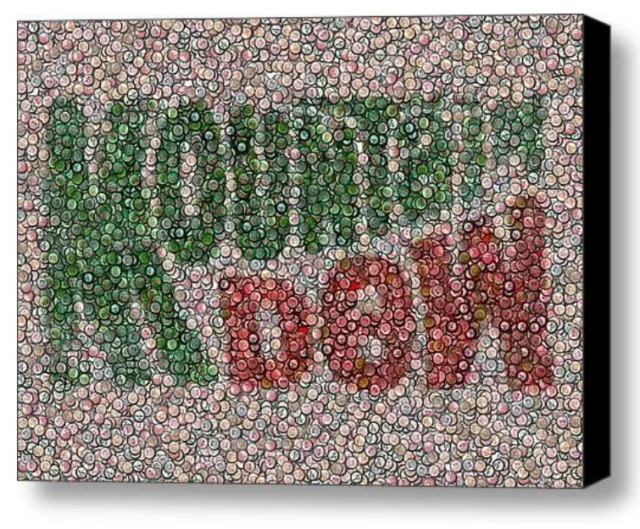 Amazing Framed Mt. Dew Mountain Bottlecap mosaic print Limited Edition w/COA