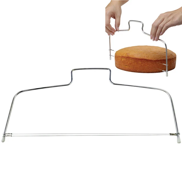 2 PIEZAS Nivelador de corte de pasteles Capas de alambre de pasteles Cortadora de pasteles