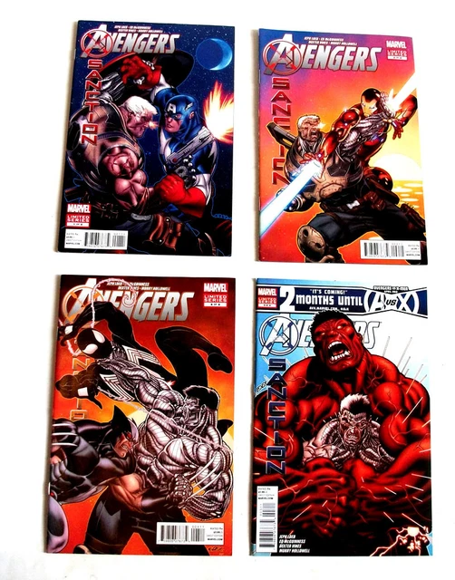 Marvel Comics AVENGERS SANCTION 1-4  , vs X Men stars Red hulk, Black Spiderman
