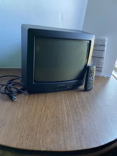 Sharp 13" CRT TV Retro Gaming Color Television 13J-M100 W/ Remote & Manual Works Sharp 13" CRT TV Retro Gaming Color Television 13J-M100 W/ Remote & Manual Works