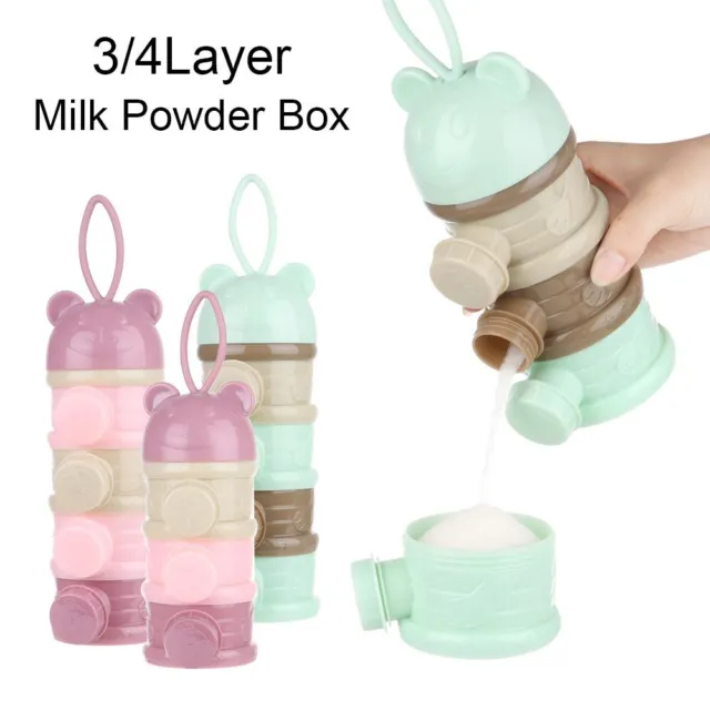 para comida para bebé recipiente para bocadillos caja de leche en polvo aberturas caja de cereales