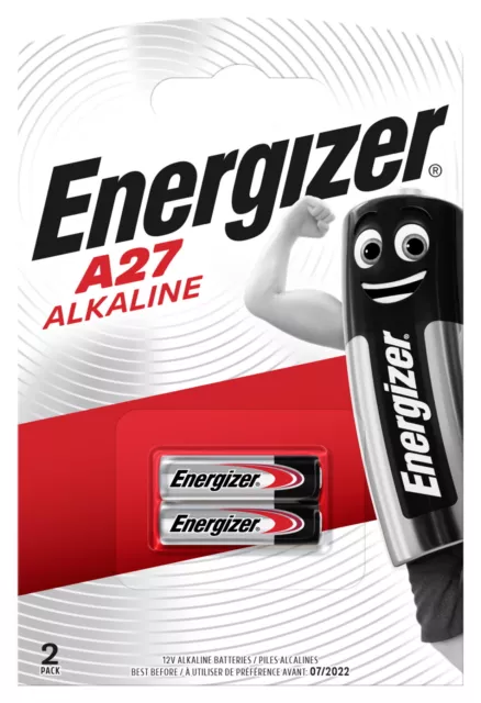 2er Blister Energizer A27 MN27 V27A L828 GP27A 22mAh Batterie 12V - Version 2019