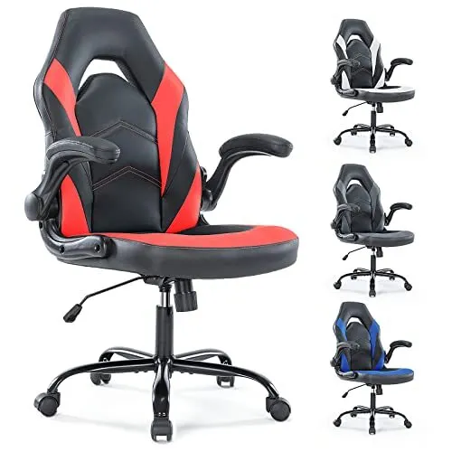Gaming Chair - Computer Chair Ergonomic Office Chair PU Leather Desk Chair Red