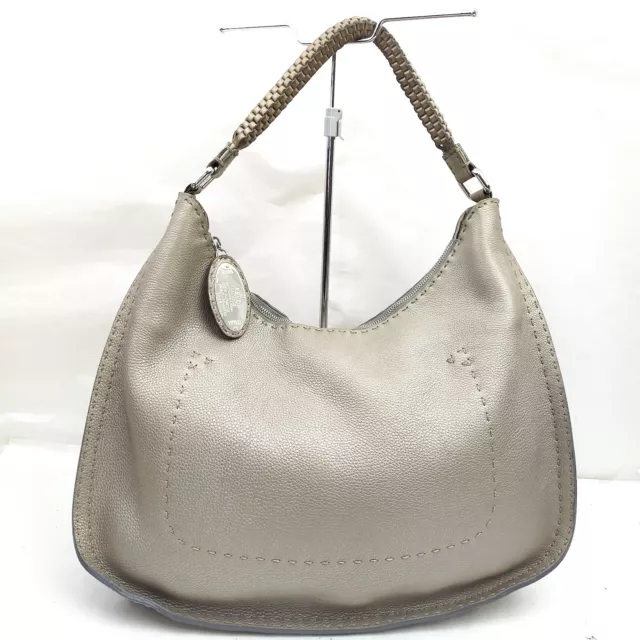 Fendi Hand Bag  Gray Leather 1624205